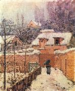 Alfred Sisley Garten im Louveciennes im Schnee oil